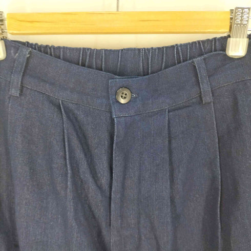 スカラー ScoLar キノコ柄 サイドスリットデニムパンツ レディース JPN:M