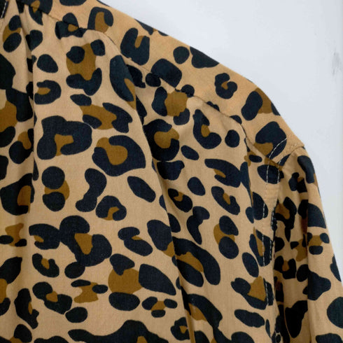 DEL MAR sportswear ANIMAL OPEN SS SHIRTS レオパード メンズ US:40