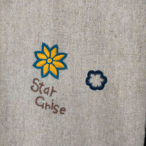 TRIBU-TO ウール混 ジップ ベスト 刺繍加工 レディース JPN:S