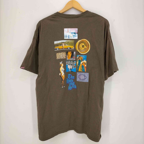 ハイドアンドシーク HIDE AND SEEK オーバーサイズ 両面プリント Tシャツ メンズ