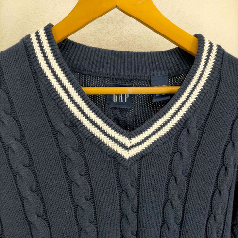 ギャップ Gap 00S ケーブルカレッジニット メンズ JPN:L