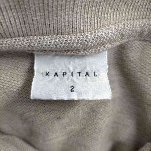 キャピタル KAPITAL ショルダーパッチ ダメージ加工 鹿の子ポロシャツ メンズ JPN:2