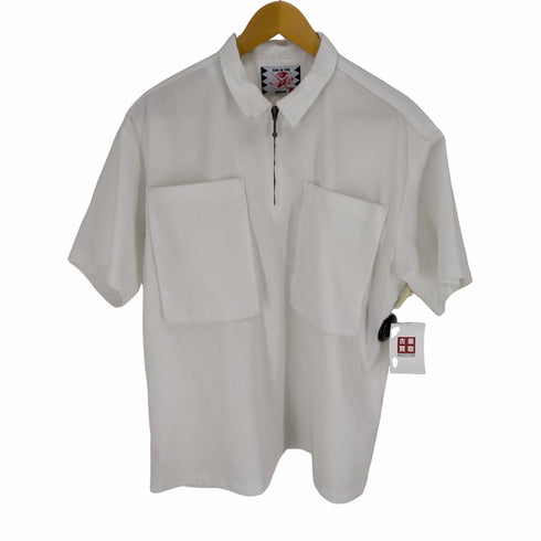 サノバチーズ SON OF THE CHEESE 22SS Seersucker Zip Shirt メンズ JPN:M
