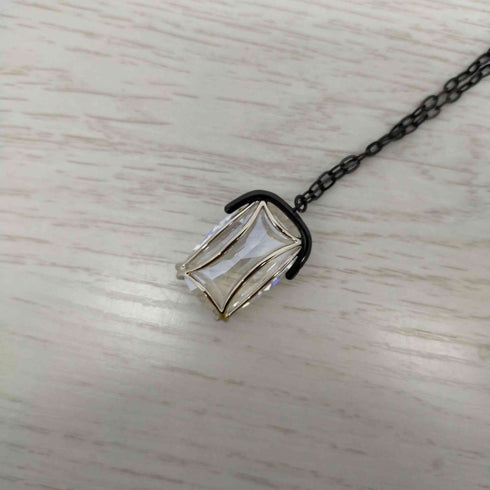 スワロフスキ SWAROVSKI スクエアカットクリスタルネックレス レディース