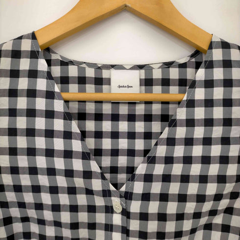 スピックアンドスパン Spick and Span 20SS ギンガムチェックパフブラウス レディース FREE
