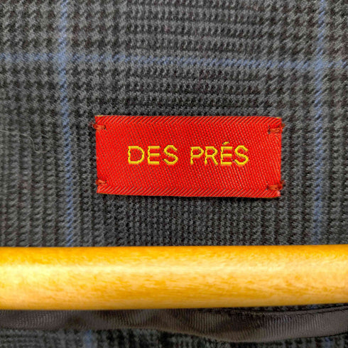 デプレ DES PRES ウール混 チェックガウン レディース 36