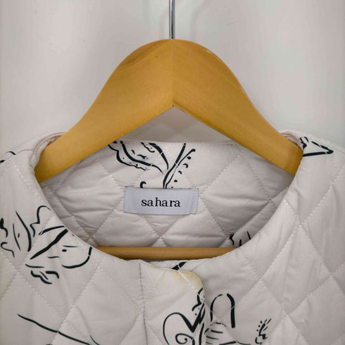 Sahara Art Quilting Muffler Coat マフラー付きキルティングコート レディース