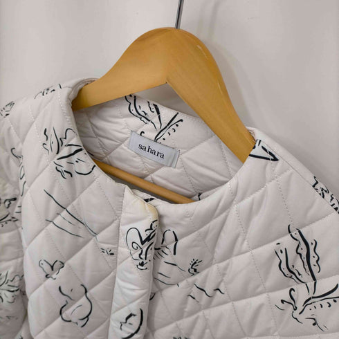 Sahara Art Quilting Muffler Coat マフラー付きキルティングコート レディース