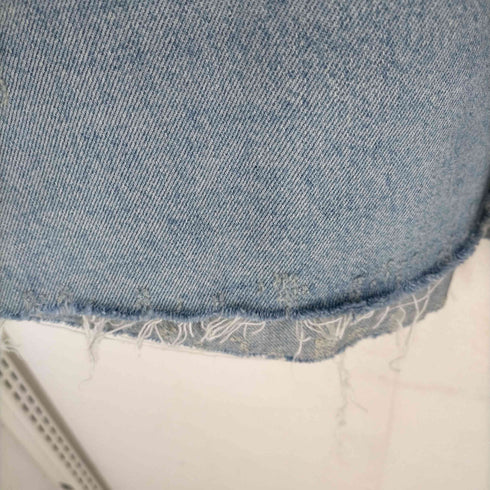 ザラ ZARA バックジップ デニム地 クルーネックTシャツ レディース JPN:L