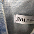 ザラ ZARA バックジップ デニム地 クルーネックTシャツ レディース JPN:L