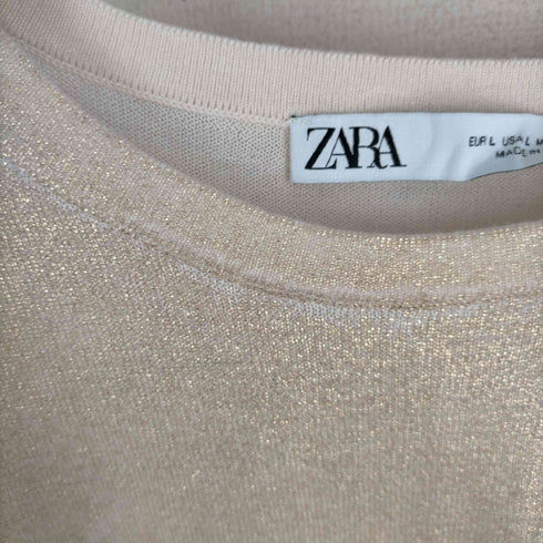 ザラ ZARA グリッター クルーネックTシャツ レディース JPN:L