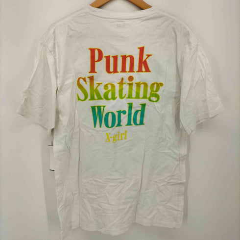 エックスガール X-girl GRADATION LOGO グラデーションロゴ バックプリント オーバーサイズTシャツ レディース JPN:L