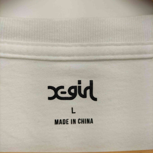 エックスガール X-girl GRADATION LOGO グラデーションロゴ バックプリント オーバーサイズTシャツ レディース JPN:L