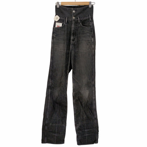 グラフペーパー Graphpaper Non Fade Denim Cook Pant ハイウエスト ジッパーフライデニムパンツ レディース 00