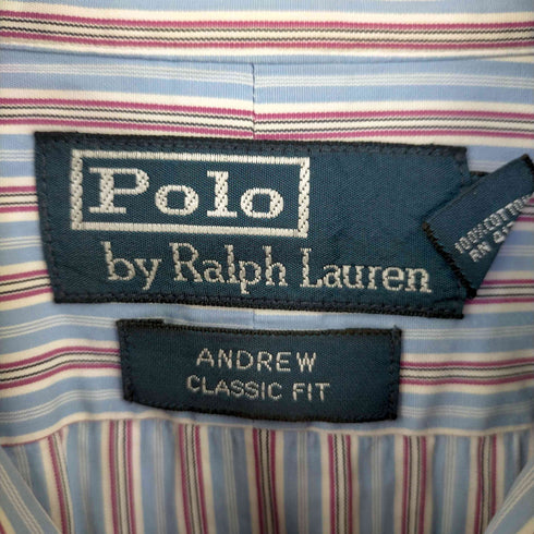 ポロバイラルフローレン Polo by RALPH LAUREN ANDREW CLASSIC FIT ストライプシャツ メンズ 16 1/2