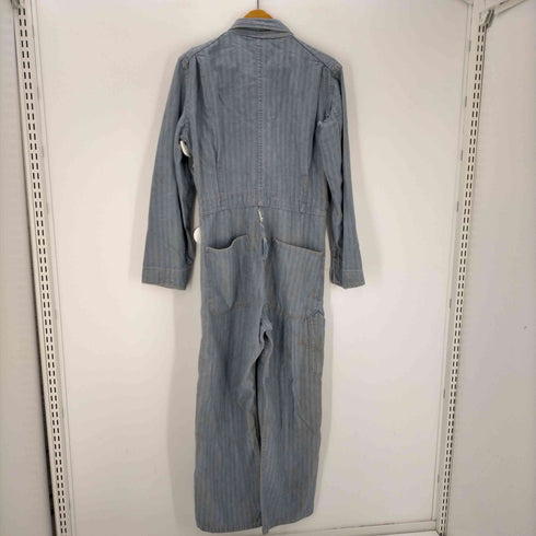 40S~50S UNKNOWN 月桂樹ボタン TALONジップ ヘリンボーン オールインワン つなぎ メンズ