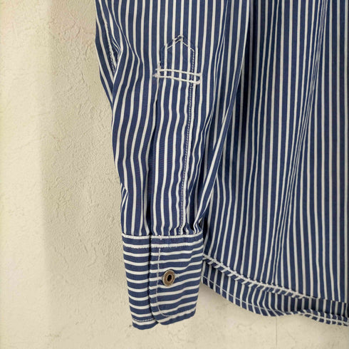 ポロジーンズカンパニーラルフローレン POLO JEANS COMPANY RALPH LAUREN ロゴ刺繍 ドーナツボタン ストライプシャツ メンズ