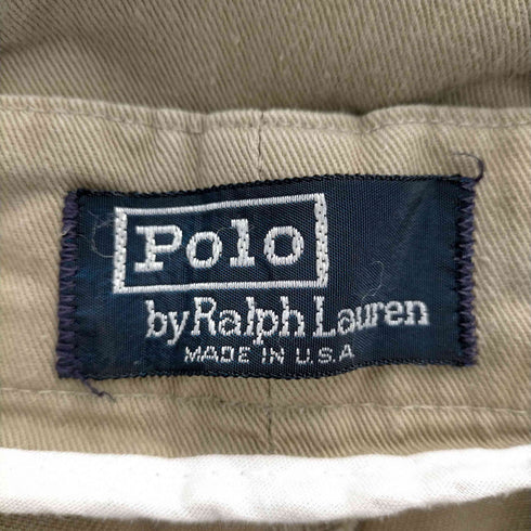 ポロバイラルフローレン Polo by RALPH LAUREN USA製 レザーパッチ付き コインポケット 5ポケット チノパンツ メンズ US:30-31