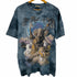 ザマウンテン the mountain OLDタグ タイダイ染め アニマルプリント Tシャツ メンズ import:L