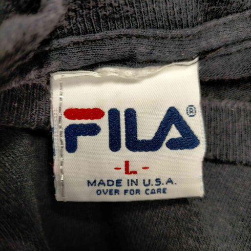 フィラ FILA OLD 刺繍タグ USA製 ロゴプリントクルーネック Tシャツ メンズ import:L