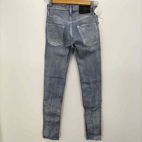 ヒステリックグラマー HYSTERIC GLAMOUR スプレーコーティング ラメ加工 ストレッチ スキニー デニム パンツ Y2K レディース XXS