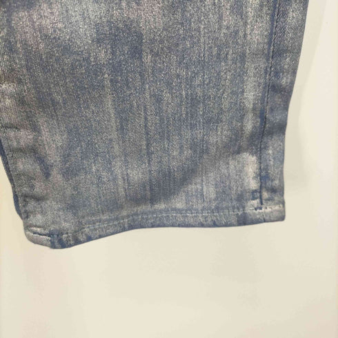 ヒステリックグラマー HYSTERIC GLAMOUR スプレーコーティング ラメ加工 ストレッチ スキニー デニム パンツ Y2K レディース XXS
