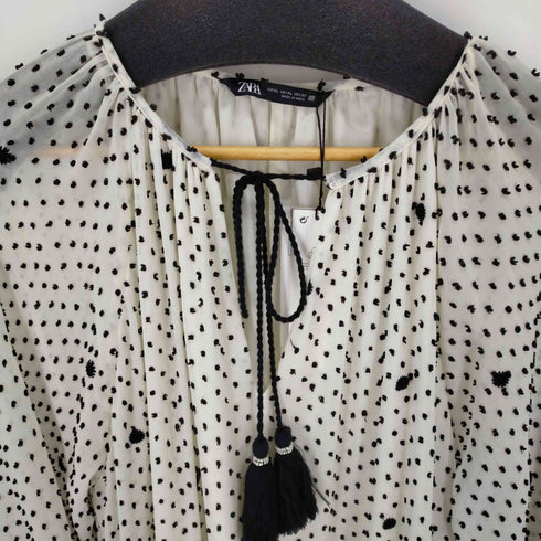 ザラ ZARA オーバーサイズドットメッシュ ワンピース レディース JPN:XL