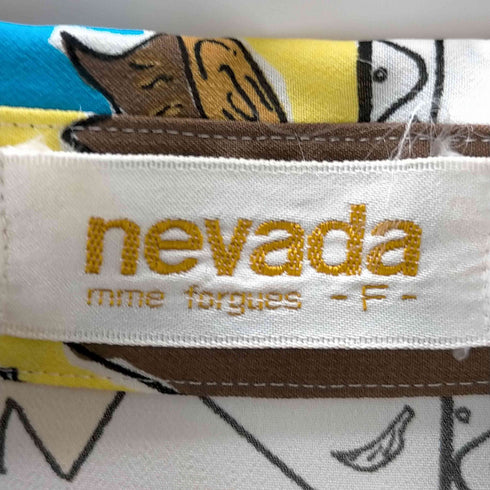 NEVADA アニマルプリント ポリエステルシャツ レトロ レディース