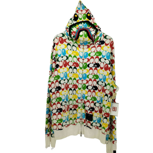 アベイシングエイプ A BATHING APE 2020SS SHARK FULLZIP HOODIE シグネチャー×エイプヘッド フルジップパーカー シャークパーカー メンズ JPN:XL