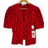 ランバン LANVIN イタリア製 パフスリーブ ドットブラウス レディース EUR:40