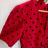 ランバン LANVIN イタリア製 パフスリーブ ドットブラウス レディース EUR:40