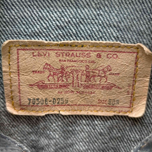 リーバイス Levis 80S 86年 刻印777 70505-0259 USA製 先染めブラック メンズ 38R