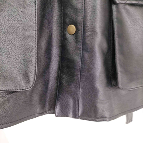 CHENG&ZHAN ウエストベルト レザージャケット メンズ import:L