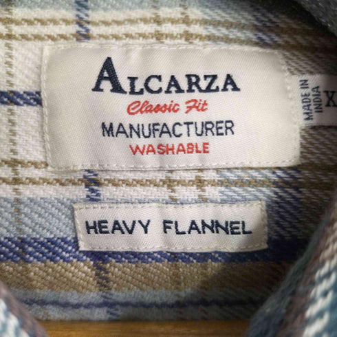 アルカルザ ALCARZA HEAVY FLANNEL コットンチェックヘビネルシャツ メンズ import:XL