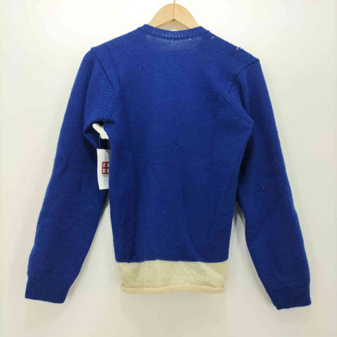トリココムデギャルソン tricot COMME des GARCONS AD1996 クルーネックバイカラー ウールカーディガン レディース
