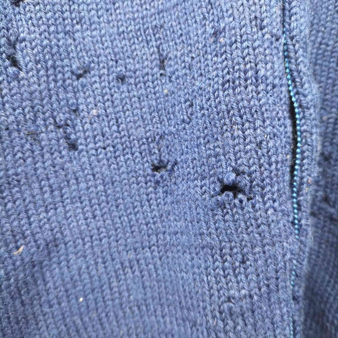 トリココムデギャルソン tricot COMME des GARCONS AD1996 クルーネックバイカラー ウールカーディガン レディース