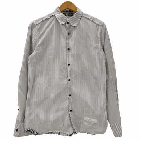 ディーゼル DIESEL Y2K インサイドアウト ストライプ柄 長袖シャツ メンズ import:M
