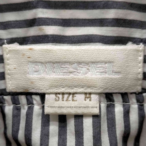 ディーゼル DIESEL Y2K インサイドアウト ストライプ柄 長袖シャツ メンズ import:M