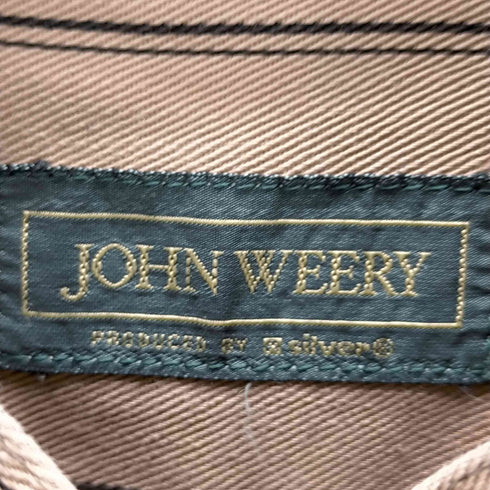 JOHN WEERY OLD バンドカラー ストライプ 長袖シャツ メンズ import:L