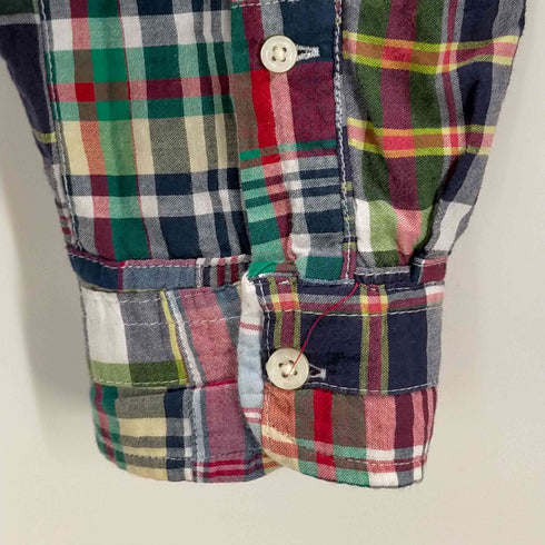 アメリカンリビング AMERICAN LIVING OLD パッチワーク チェック 長袖 シャツ メンズ import:XL