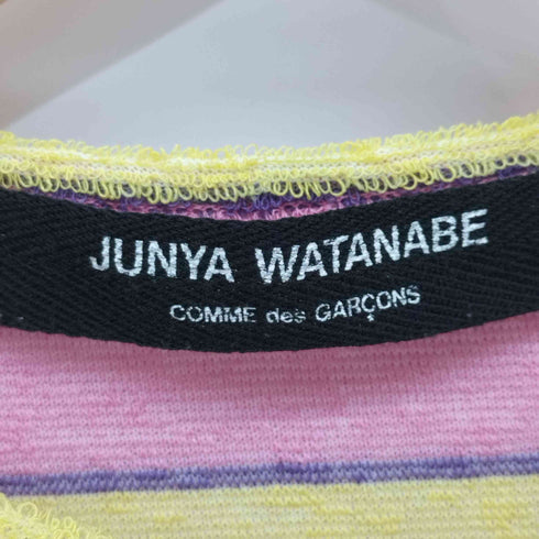 ジュンヤワタナベコムデギャルソン JUNYA WATANABE COMME des GARCONS パイル地 ボーダークルーネックtシャツ ミニトップス レディース