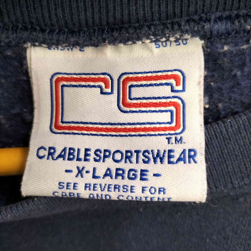 90S MADE IN USA フロント刺繍クルーネックスウェット メンズ import:XL