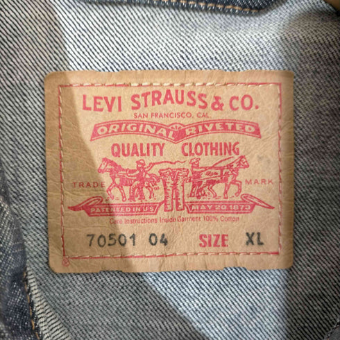 リーバイス Levis 90S ユーロ チュニジア製 70501 1ST デニムジャケット メンズ import:XL