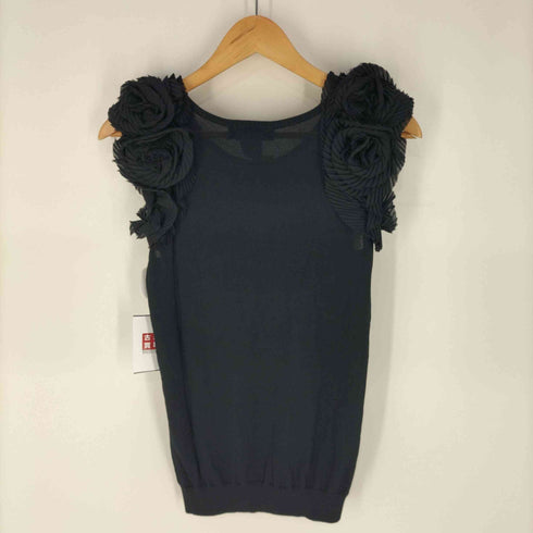 ヴァニラクチュールダブルスタンダードクロージング VANILLA CoUTURE DOUBLE STANDARD CLOTHING フラワーショルダー ノースリーブニット レディース