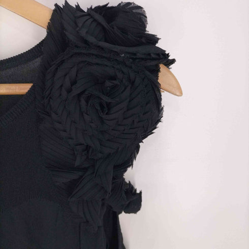 ヴァニラクチュールダブルスタンダードクロージング VANILLA CoUTURE DOUBLE STANDARD CLOTHING フラワーショルダー ノースリーブニット レディース