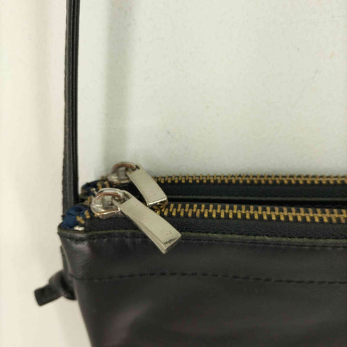 ビューティーアンドユースユナイテッドアローズ BEAUTY & YOUTH UNITED ARROWS レザーダブルジップスクエアサコッシュ メンズ