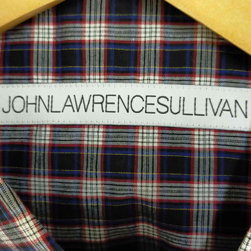 ジョンローレンスサリバン JOHN LAWRENCE SULLIVAN ロゴ刺繍チェック柄シャツ メンズ 38