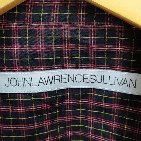 ジョンローレンスサリバン JOHN LAWRENCE SULLIVAN ロゴ刺繍チェック柄シャツ メンズ 38