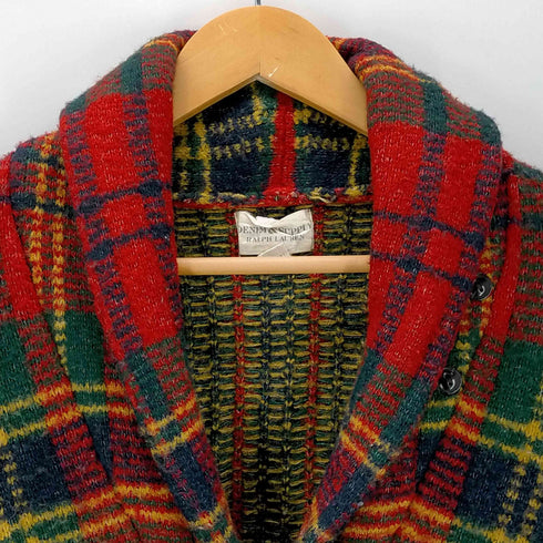 デニムアンドサプライ ラルフローレン DENIM & SUPPLY RALPH LAUREN チェック柄ショールカラーカーディガン メンズ JPN:XS