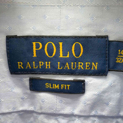 ポロラルフローレン POLO RALPH LAUREN L/S SLIM FIT 総柄レギュラーカラーシャツ メンズ 14 1/2